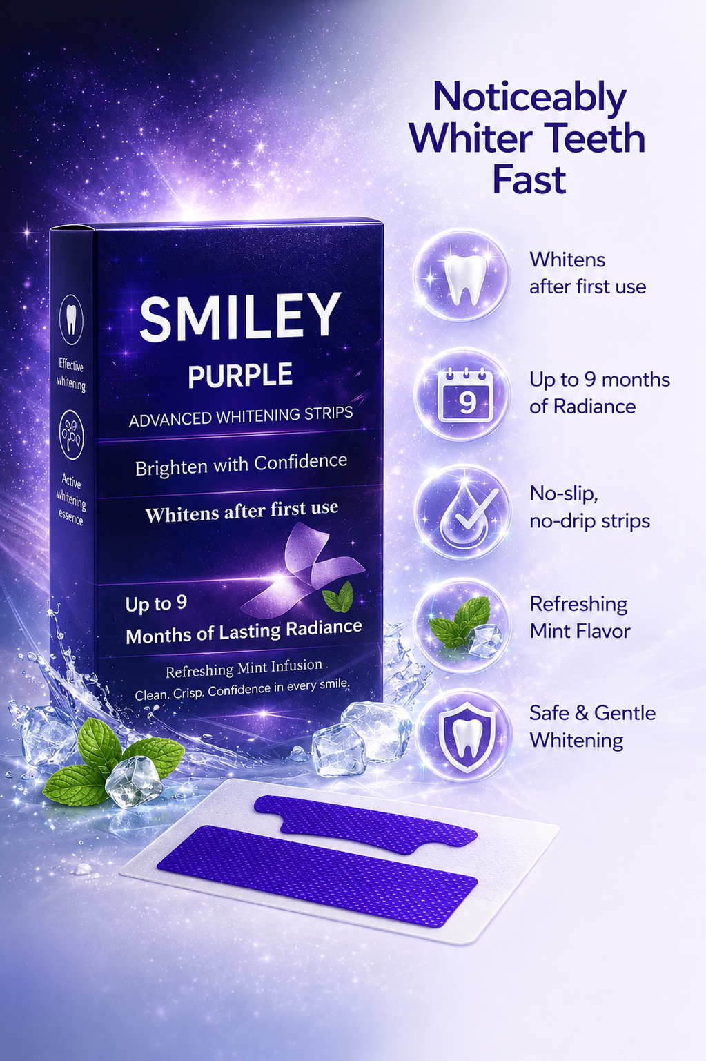 Smiley Purple Advanced Whitening Strips